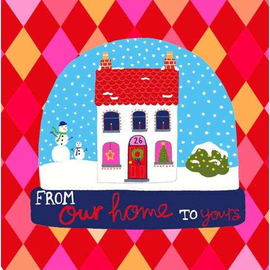 From Our Home To Yours Snowglobe Christmas Card