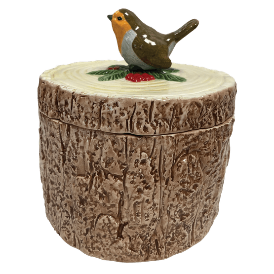 Grandma Wild's - Ceramic Log Robin Jar
