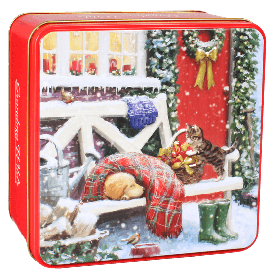 Grandma Wild's - Embossed Winter Garden Dog Tin