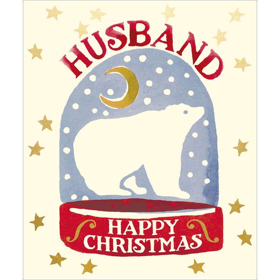 Husband Polar Bear Christmas Card