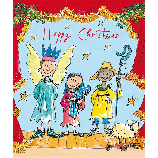 Nativity Characters Christmas Card