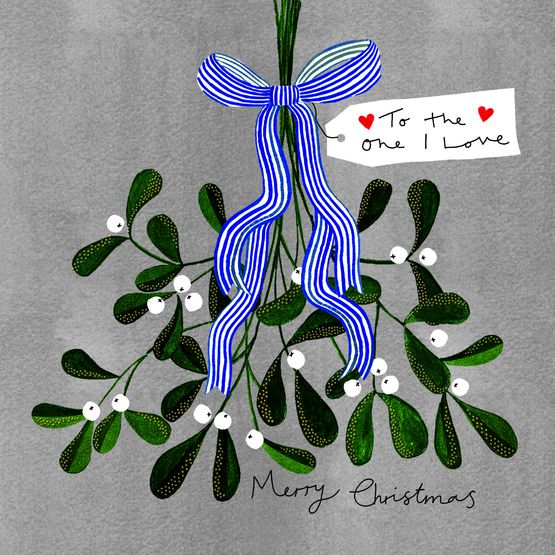 One I Love Christmas Mistletoe Christmas Card