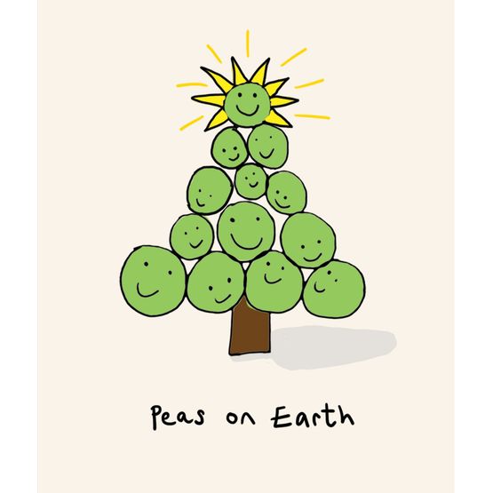 Peas On Earth Christmas Card