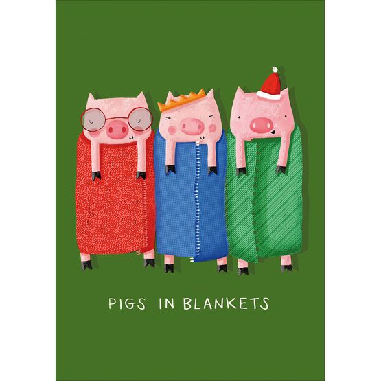 Pigs In Blankets Christmas Card