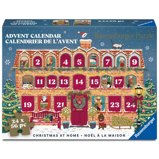 Ravensburger - Advent Calendar 2026: Christmas at Home 24 x 56 Piece Puzzles