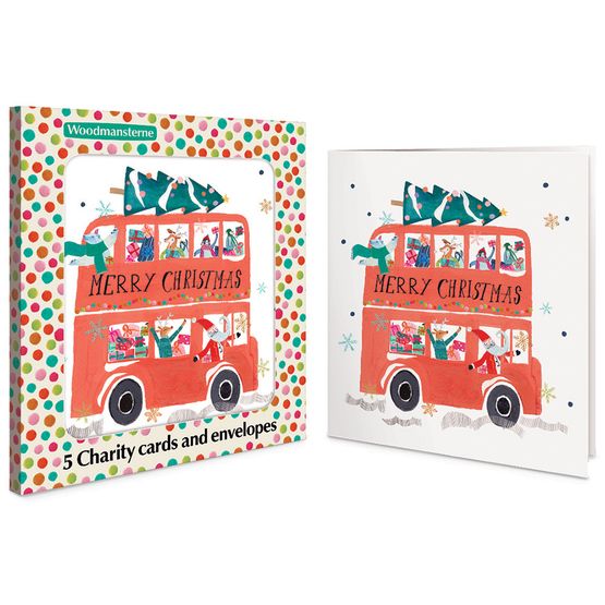 Red Bus Niece Charity Pack of Christmas Cards