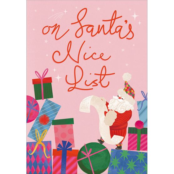 Santa's Nice List Christmas Card