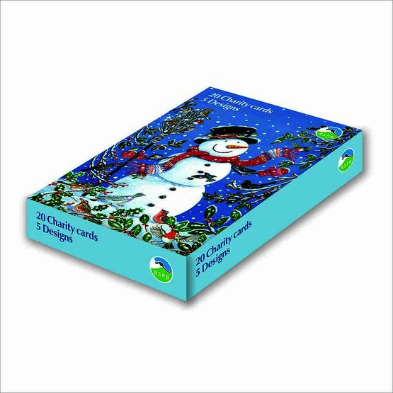 Snowman and Animals Box of Christmas Cards