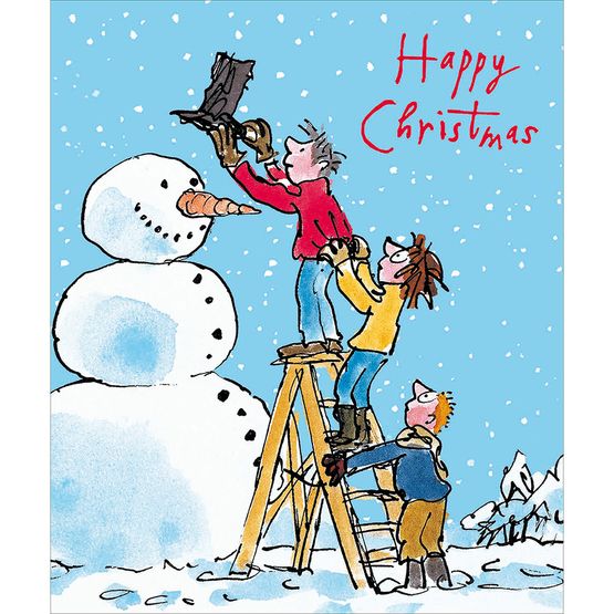 Snowman's Hat Christmas Card