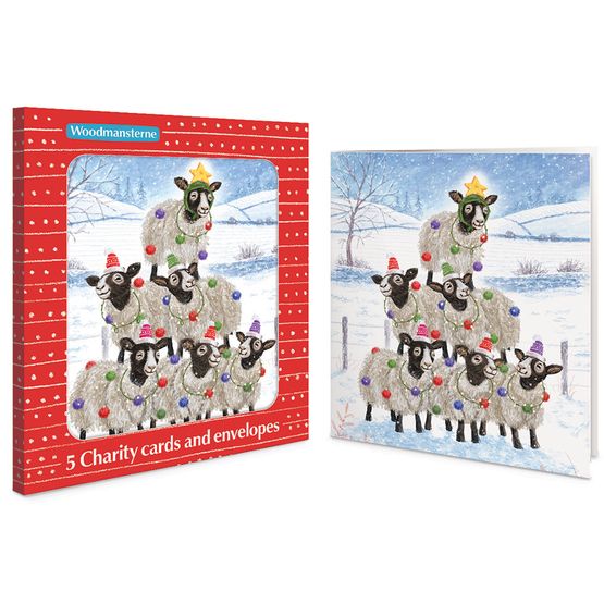 Sparkling Sheep Charity Pack of Christmas Cards