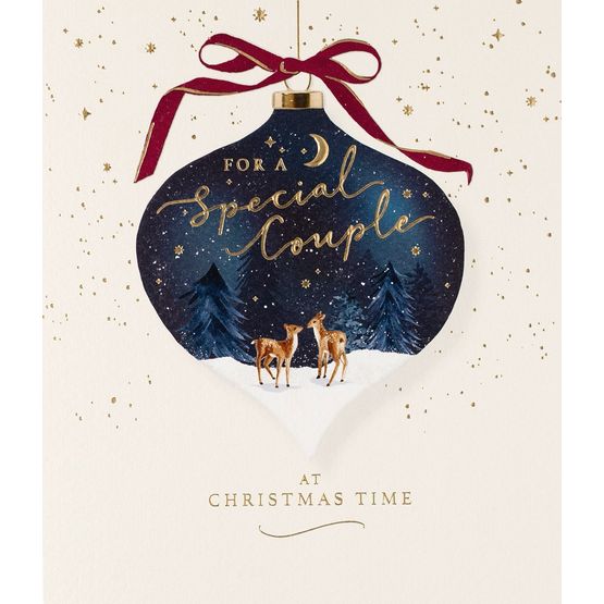 Special Couple Deer Christmas Card