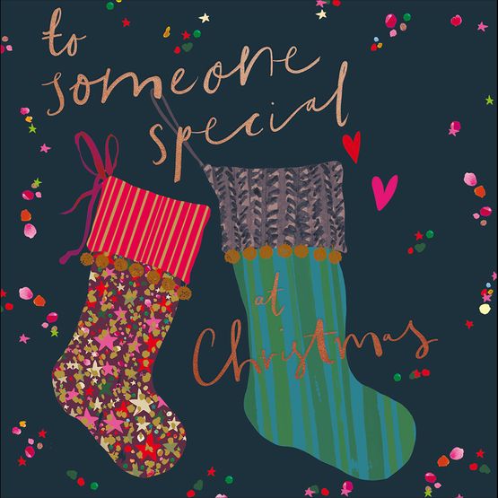 Someone Special Stockings Christmas Card