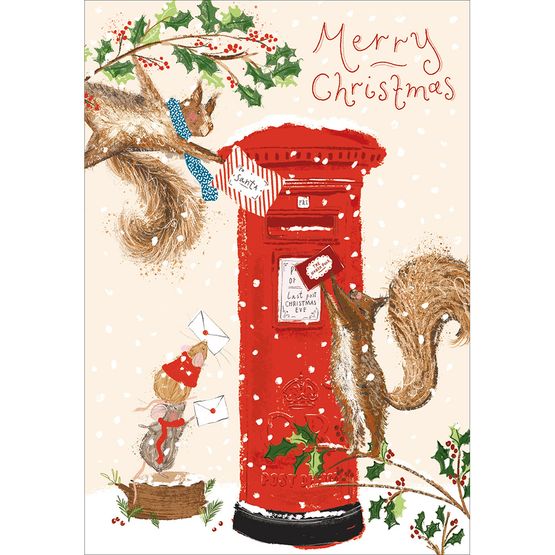 Squirrel Posting Christmas Cards Christmas Card