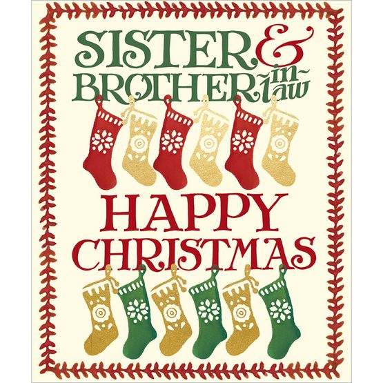 Sister &amp; Brother-in-law Stocking Up The Christmas Cheer Christmas Card