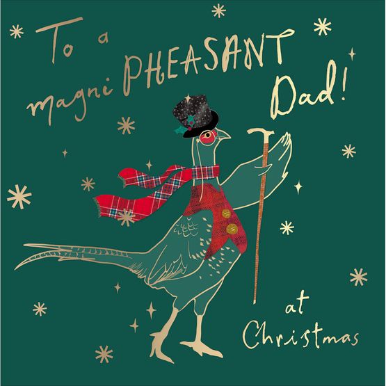 Magni Pheasant Dad Christmas Card