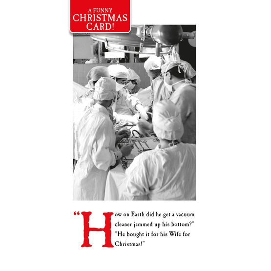 Surgeons Performing Op Christmas Card