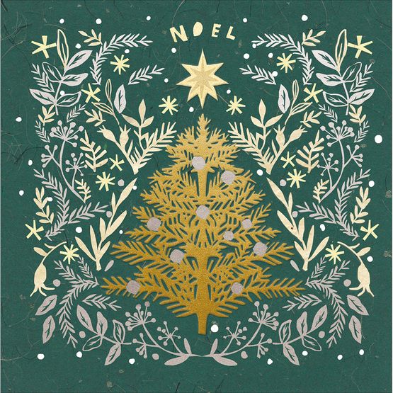 Tree Glorious Noel Christmas Card