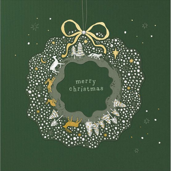 Woodland Wreath Christmas Card