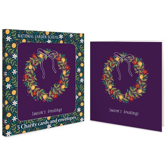Wreath of Clementines and Mistletoe Charity Pack of Christmas Cards