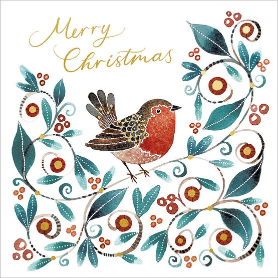 Xmas Festive Robin Box of Christmas Cards