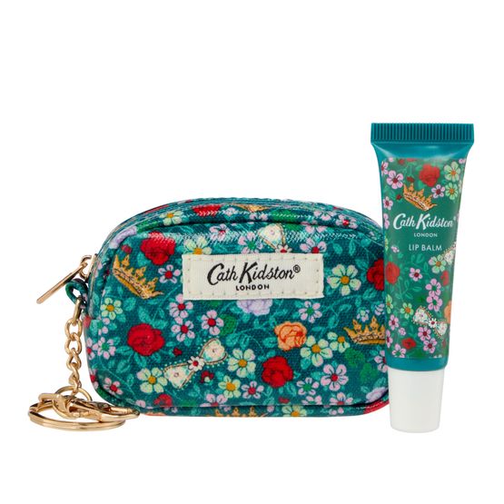 Cath Kidston - Crown Ditsy Mini Keyring Bag with Lip Balm 10ml
