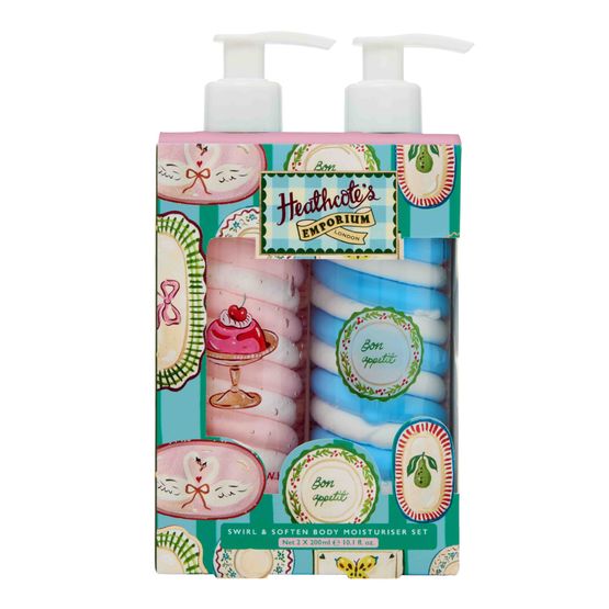 Heathcote &amp; Ivory - Heathcote's Emporium Vintage Fayre Swirl &amp; Soften Body Moisturiser Set
