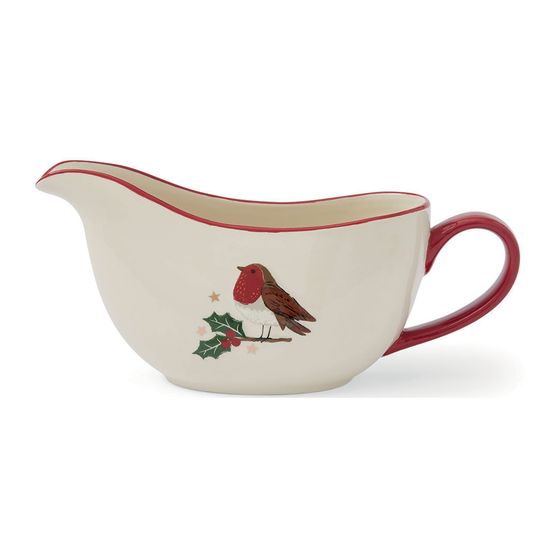 Cooksmart Christmas Robins Retreat Gravy Boat