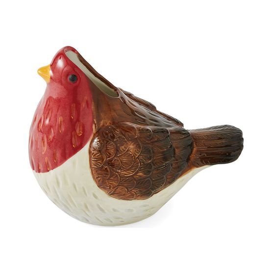 Cooksmart Christmas Robins Retreat Ceramic Utensil Pot Robin