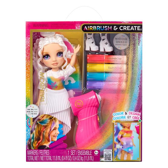 Rainbow High - Air Brush and Create Fashion Dolls Purple Eyes