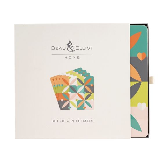 Beau &amp; Elliot Carnaby Set Of 4 Petal Square Placemats