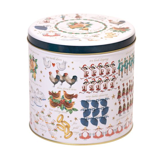 Farmhouse Biscuits - 12 Days of Christmas Barrel Tin of Assorted Biscuits