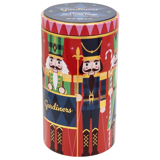 Gardiners - Nutcracker Tin of Chocolate Mint Crisp Fudge