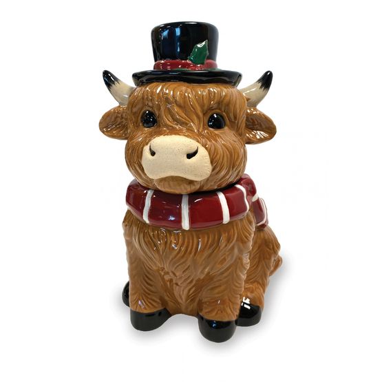 Grandma Wild's - Ceramic Festive Highland Cow Jar 100g
