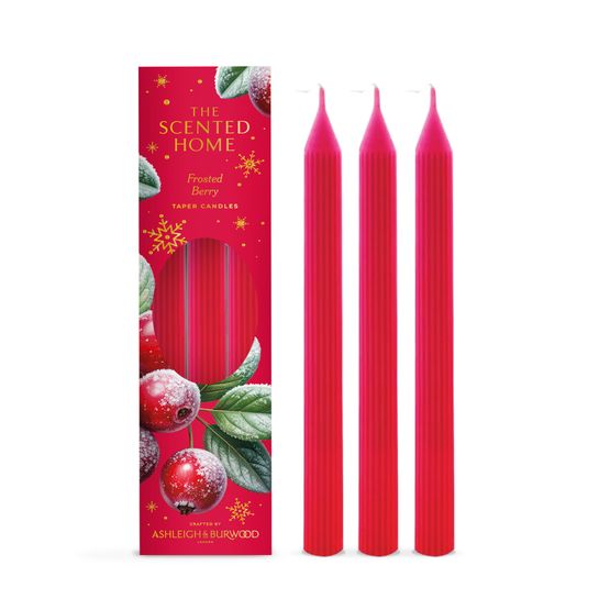 Ashleigh &amp; Burwood London - Frosted Berry 3 Pack Taper Candles