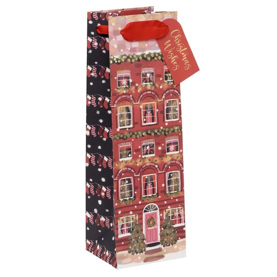 Glick - Bottle Gift Bag Merry Manor