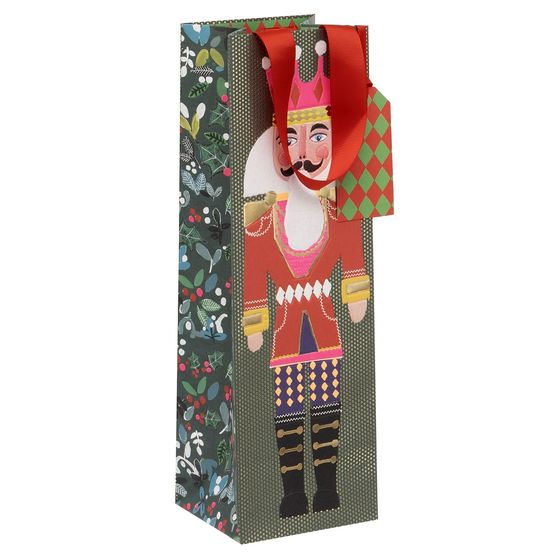 Glick - Bottle Gift Bag Noble Nutcrackers