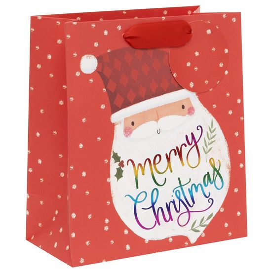 Glick - Medium Gift Bag Rainbow Santa