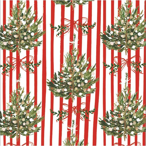 Glick - Napkins 20 Pack Striped Spruce 20 Pack Napkins