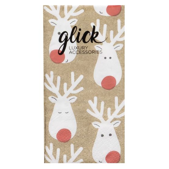Glick - Paper Hankies Terrific Reindeer Kraft