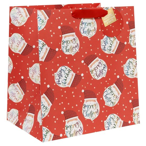 Glick - Shopper Gift Bag Rainbow Santa Deep