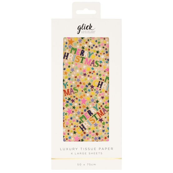 Glick - Tissue Merry Christmas Stars