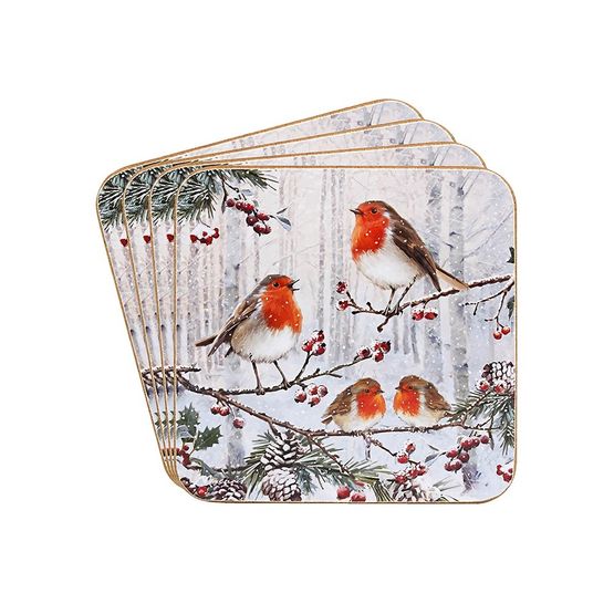 Joe Davies Macneil Set Of 4 Robin Coasters
