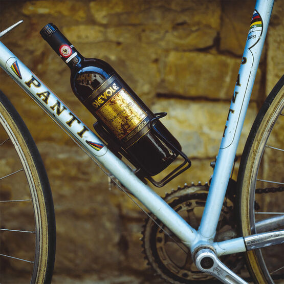 Wine Bottle On Bicycle