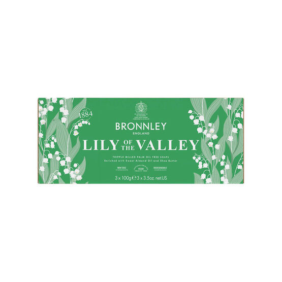 Bronnley Lily of the Valley Triple Milled Soap Collection (Pack of 3)