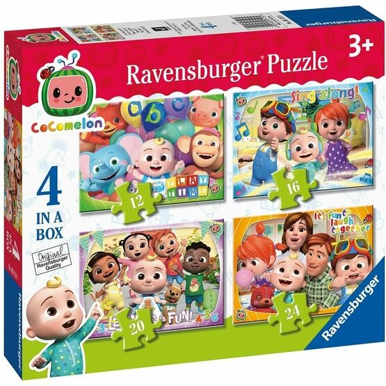 Ravensburger Cocomelon 4 in a Box (12, 16, 20, 24 piece) Jigsaw Puzzles - 3113