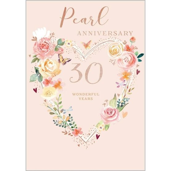 30th Anniversay - Pearl Anniversary Heart