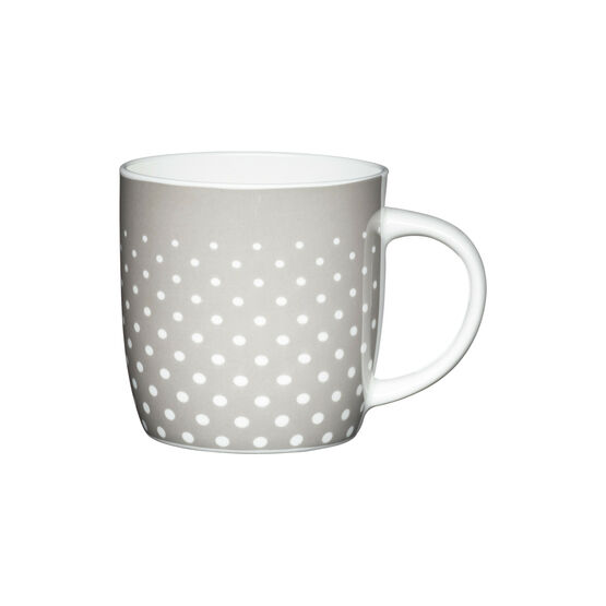 KitchenCraft - Barrel Mug Grey Polka Dots