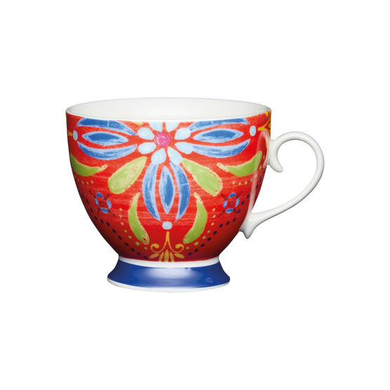 KitchenCraft - Footed Mug Red Moroccan