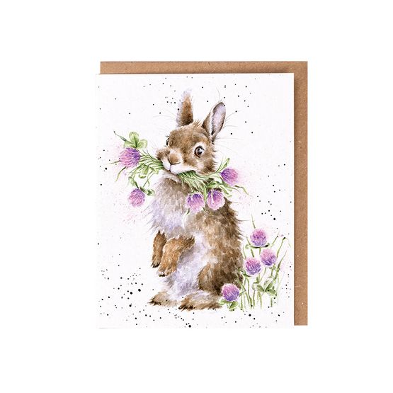Wrendale Designs Seed Card - Head Clover Heels Rabbit