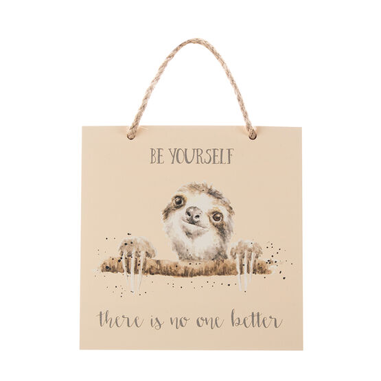 Wrendale Designs Sloth Be Yourself Wooden Plaque